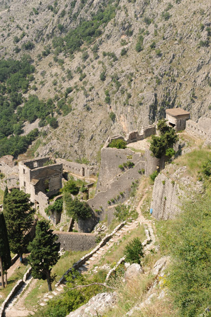 Cattaro, resti della fortezza di San Giovanni.