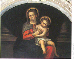 A. Maganza: Madonna in Trono, 1613 (particolare)