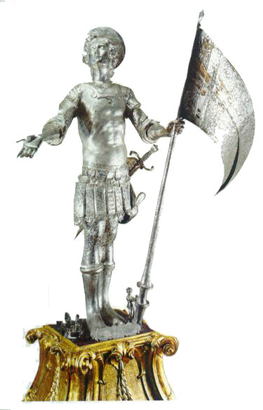 Statua in argento di San Liberale offerta dalla citt in voto per la fine della peste del 1630-31